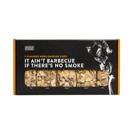 Giftbox rooksnippers 5x 650 ml eik - beuk - appel - kers - hickory