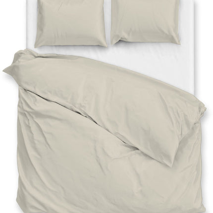 Heckettlane Dekbedovertrek Percalle, Cool beige, 240x200/220 cm