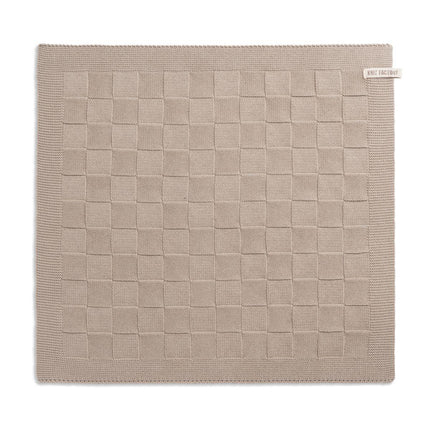 Knit Factory keukendoek uni 50x50 cm - linnen