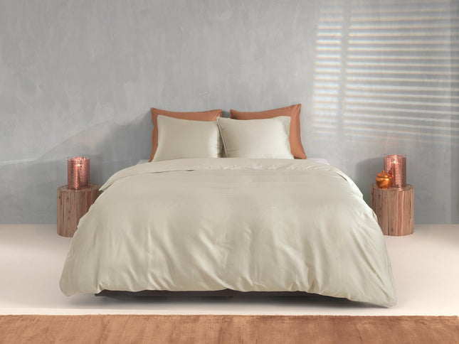 Heckettlane Dekbedovertrek Percalle, Cool beige, 240x200/220 cm