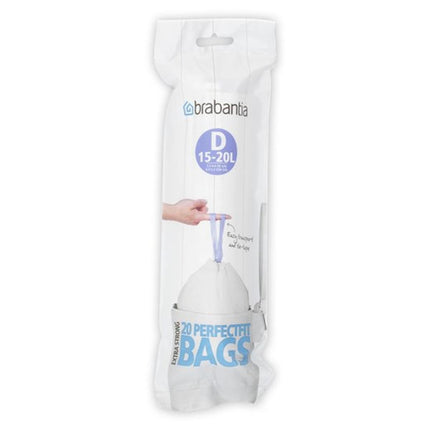 Brabantia PerfectFit afvalzak - code D - 15-20 liter - 20 stuks