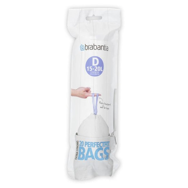Brabantia PerfectFit afvalzak - code D - 15-20 liter - 20 stuks