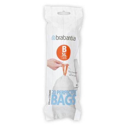 Brabantia PerfectFit Afvalzakken Code B - 5 liter - 20 stuks