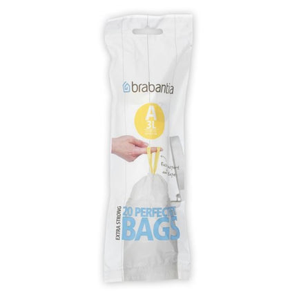 Brabantia PerfectFit Afvalzakken Code A - 3 liter - 20 stuks