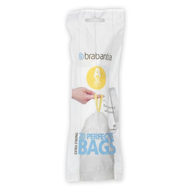 Brabantia PerfectFit Afvalzakken Code A - 3 liter - 20 stuks