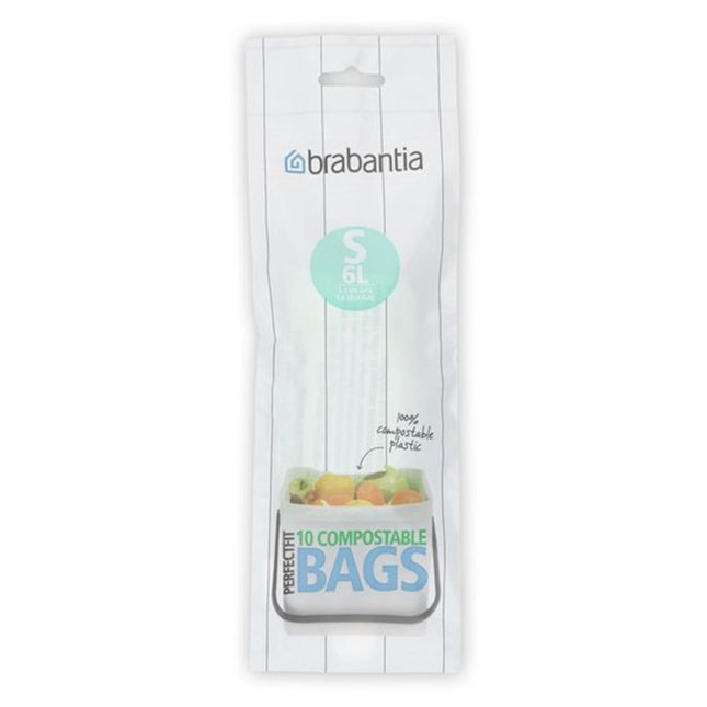 Brabantia PerfectFit afvalzakken - code S - 6 liter - 10 stuks - groen