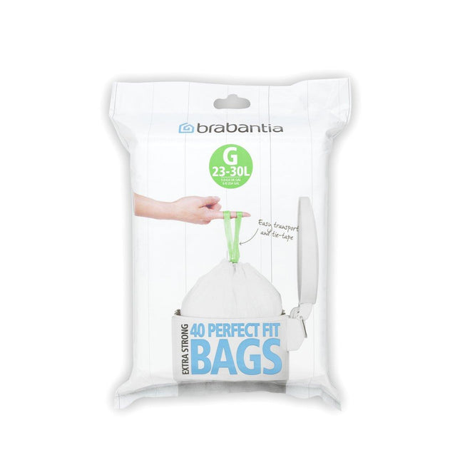 Brabantia PerfectFit Afvalzakken Code G - 23-30 liter - Code G - 40 stuks