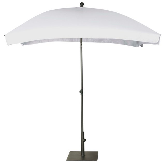 Platinum Aruba parasol met volant 2x1,3 m - wit