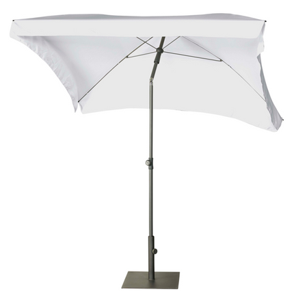 Platinum Aruba parasol met volant 2x1,3 m - wit