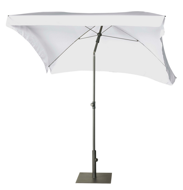 Platinum Aruba parasol met volant 2x1,3 m - wit