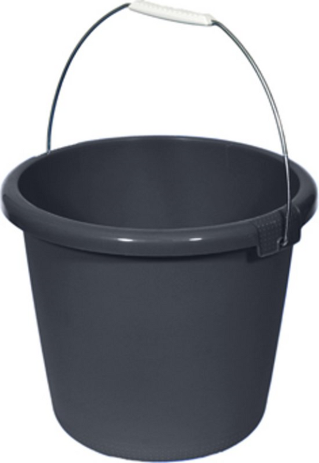 Curver emmer met stalen hengsel - 10 liter - antraciet