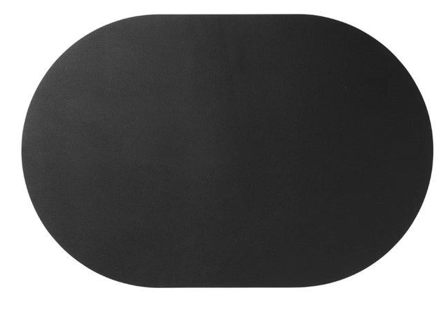 ASA Leather Optic Placemat Oval 33x49,5 cm - black
