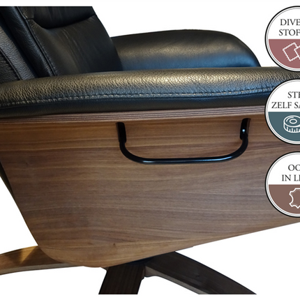 Cozy Homes Relaxfauteuil Harmon Medium Khaki Semi Leder