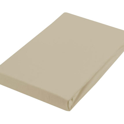 Hoeslaken Beddelicious Jersey (split) Maat: 140-160/200-220 cm, Kleur: Mocca
