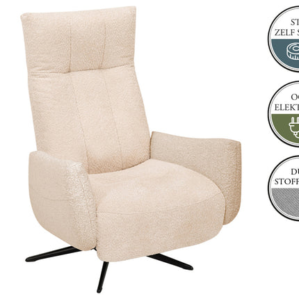 HK Fauteuil LYNN 3 manueel poot Polaris Greige PBV9, showmodel
