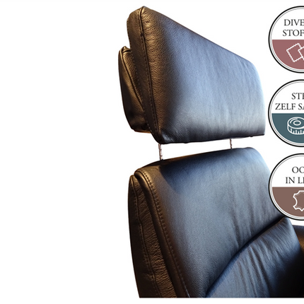Cozy Homes Relaxfauteuil Harmon Medium Khaki Semi Leder