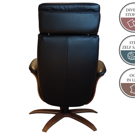 Cozy Homes Relaxfauteuil Harmon Medium Khaki Semi Leder