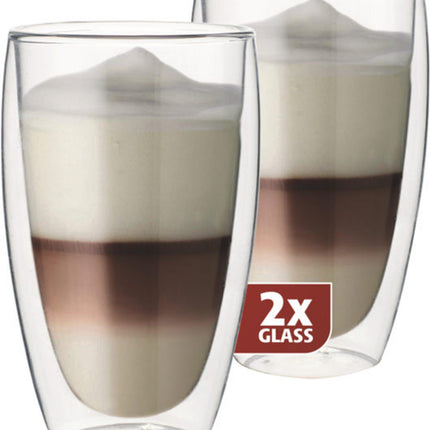 Maxxo Thermo glas set/2 Latte - 380 ml