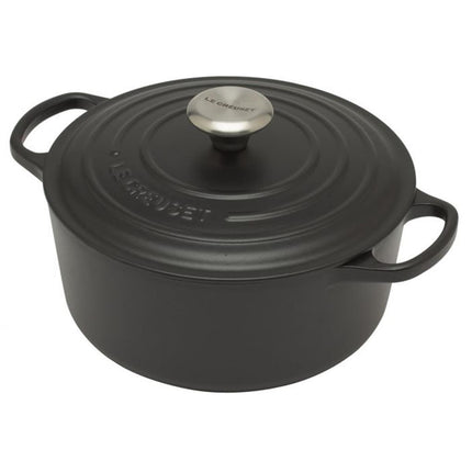 Le Creuset Signature ronde braad-/stoofpan Ø24 cm - mat zwart