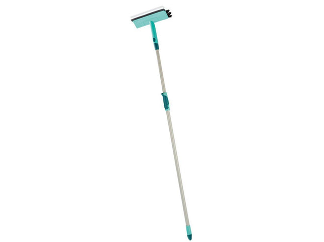 Leifhet raamwisser + borstel 28cm + telescoopsteel click systeem 110-190 cm