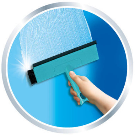 Leifhet raamwisser + borstel 28cm + telescoopsteel click systeem 110-190 cm