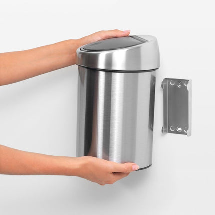 Brabantia afvalemmer Touch Bin - Matt Steel Fingerprint Proof - 3 liter