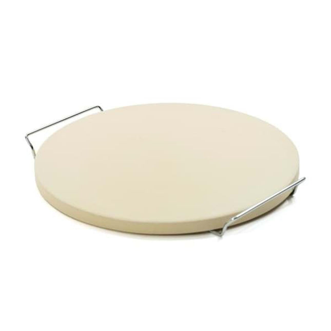 Pizzasteen met houder 38 cm.