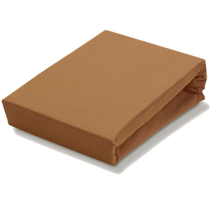 Hoeslaken Vandyck JERSEY SUPREME. Maat: 1-persoons. Kleur: cognac 162