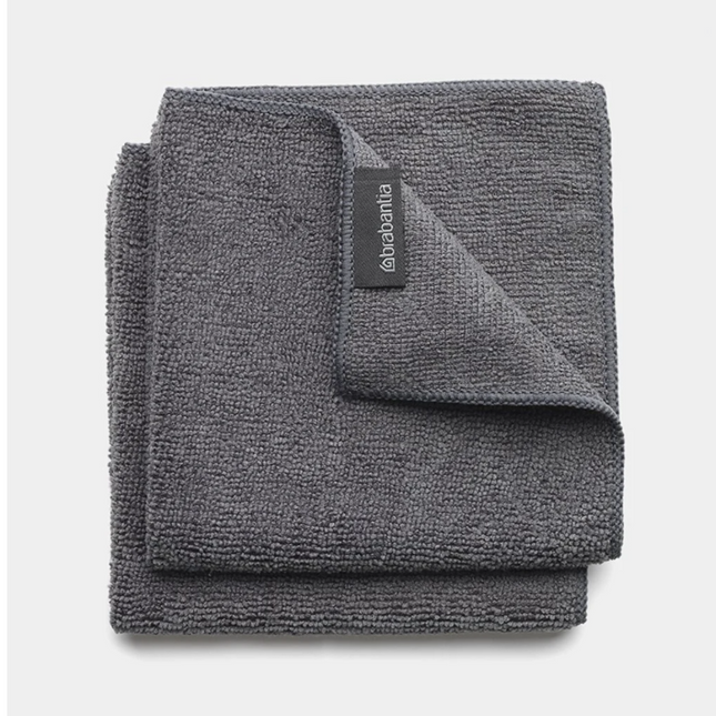 Brabantia SinkSide Schoonmaakdoekjes Microvezel set van 2 stuks - Dark Grey