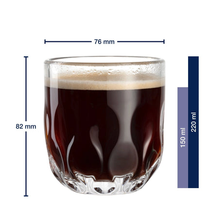 Leonardo Gocce Koffieglas met onderzetter set/3 - 220 ml