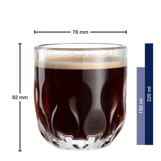 Leonardo Gocce Koffieglas met onderzetter set/3 - 220 ml