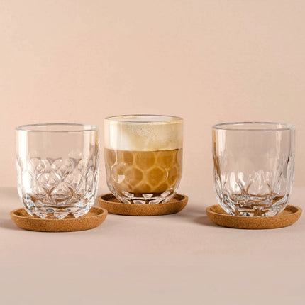 Leonardo Gocce Koffieglas met onderzetter set/3 - 220 ml