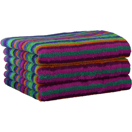 Cawö Life Style Streep handdoek - multi donker