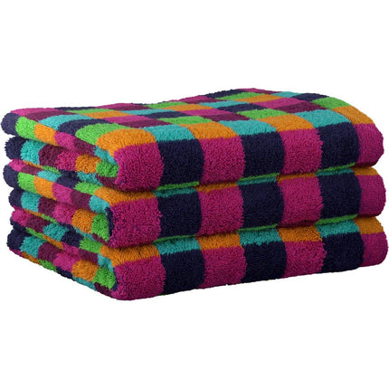 Cawö Life Style Block gastendoek - multi donker