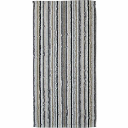 Cawö Life Style Streep handdoek - kiezel