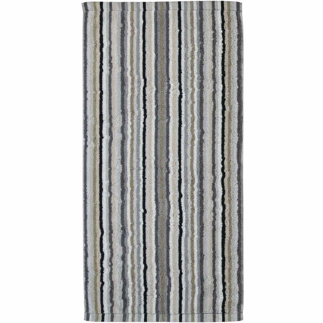 Cawö Life Style Streep handdoek - kiezel