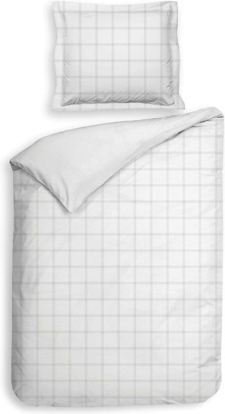 Heckettlane Dekbedovertrek Diamante, satijn 140x200/220 cm, wit