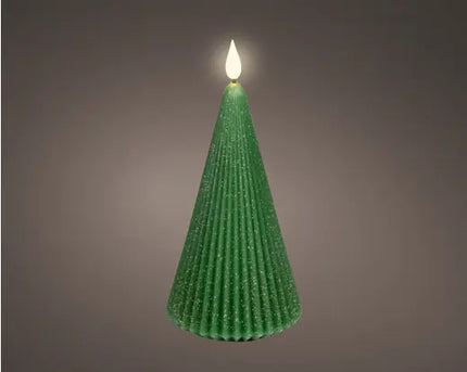 LED kaars voor binnen - Ø8,5 x H19 cm - Groen