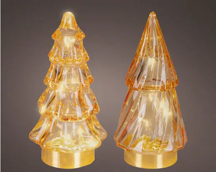Micro LED Boom voor binnen - 6 x H12,8 cm -  Amber/warm wit