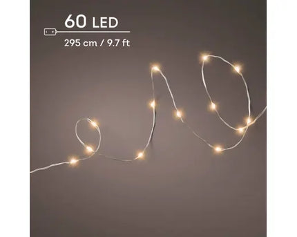 Micro LED Stringlights voor binnen - 295cm - 60 lamps - klassiek warm