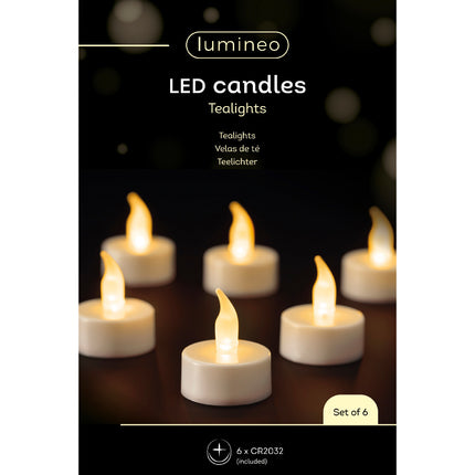 Lumineo LED waxinelichtjes - 6 stuks