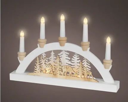 LED Tafereel voor binnen - 38xH24cm - 7 lamps -  Naturel/warm wit