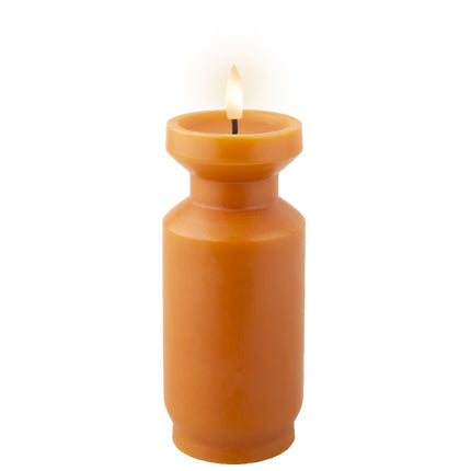 Lumineo LED kaars wax Ø7 x 17,8 cm - oranje
