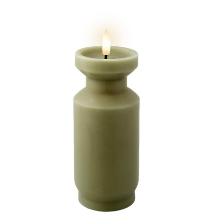 Lumineo LED kaars wax Ø7 x 17,8 cm - groen