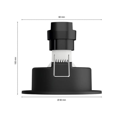 Centura Hue recessed R. black 1x5.7W