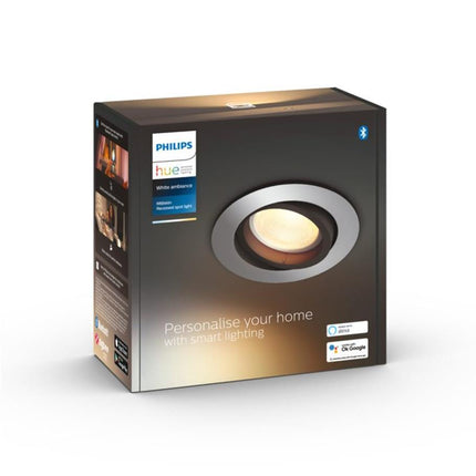 Milliskin Hue recessed R. aluminium 1x5W