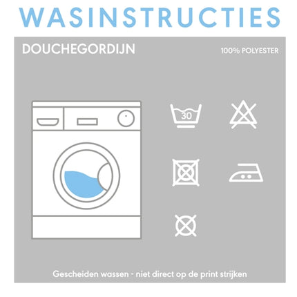 Douchegordijn Pixel 180x200 cm blauw