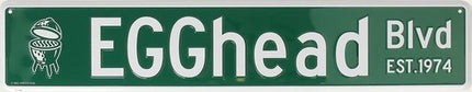 Big Green Egg street sign eggheid blvd.