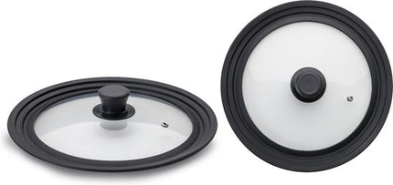Ibili Glazen Deksel met Siliconen Rand 24-26-28 cm