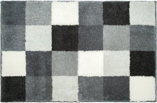 Badmat Blocks, 60x90 cm, Grey